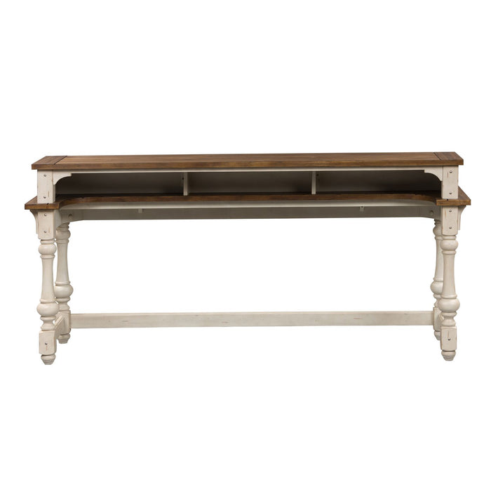 Morgan Creek Console Bar Table in Antique White - Furniture 4 Less (Jacksonville, NC)