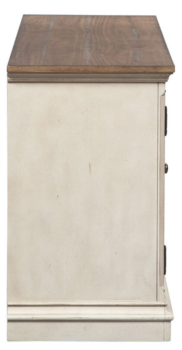 Liberty Morgan Creek 66" TV Console in Antique White - Furniture 4 Less (Jacksonville, NC)