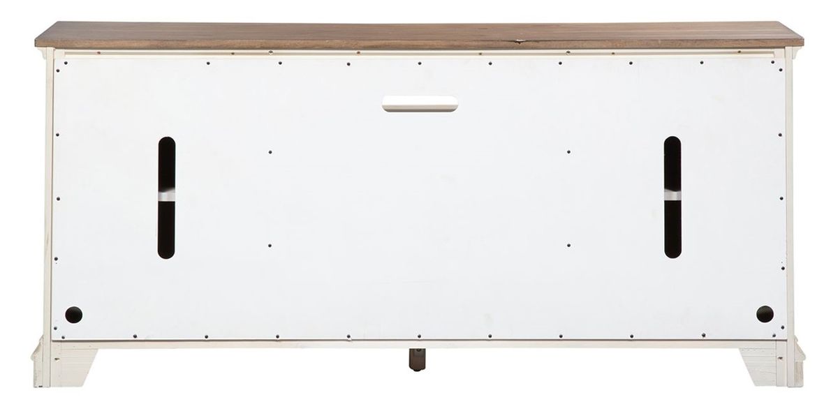 Liberty Morgan Creek 66" TV Console in Antique White - Furniture 4 Less (Jacksonville, NC)
