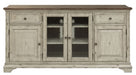 Liberty Morgan Creek 68" Entertainment Center with Piers in Antique White - Furniture 4 Less (Jacksonville, NC)