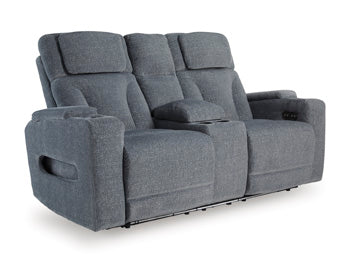 Studio Cave Power Reclining Loveseat with Console - Furniture 4 Less (Jacksonville, NC)