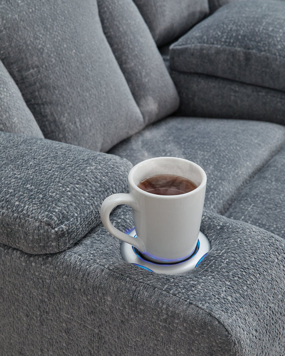 Studio Cave Power Reclining Loveseat with Console - Furniture 4 Less (Jacksonville, NC)