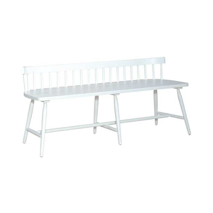 Liberty Furniture Palmetto Heights Low Back Spindle Bench in Two-Tone - Furniture 4 Less (Jacksonville, NC)