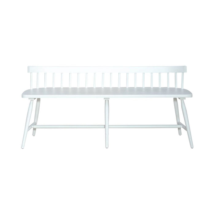 Liberty Furniture Palmetto Heights Low Back Spindle Bench in Two-Tone image