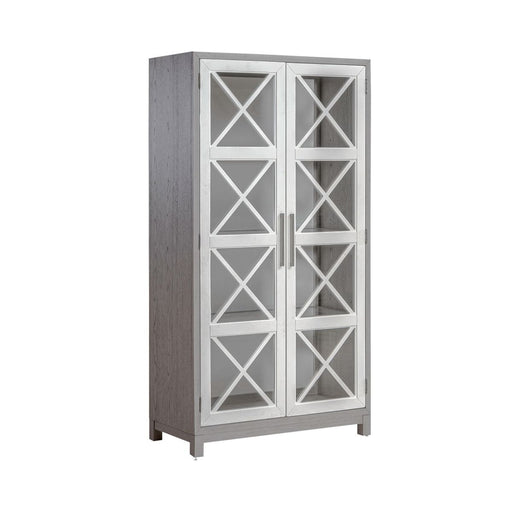 Liberty Furniture Palmetto Heights Bunching Display Cabinet in Two-Tone - Furniture 4 Less (Jacksonville, NC)