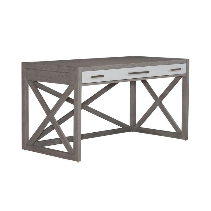 Liberty Furniture Palmetto Heights Writing Desk in Shell White/ Driftwood - Furniture 4 Less (Jacksonville, NC)