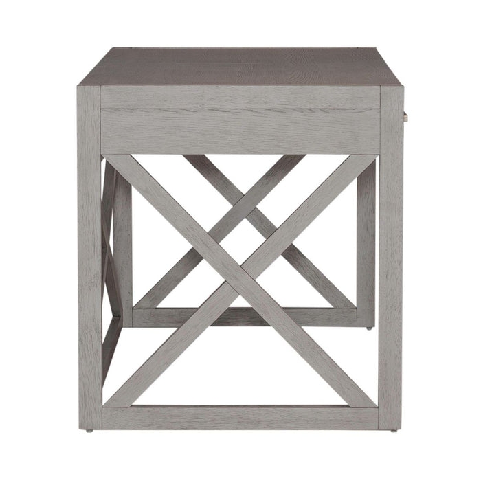 Liberty Furniture Palmetto Heights Writing Desk in Shell White/ Driftwood - Furniture 4 Less (Jacksonville, NC)