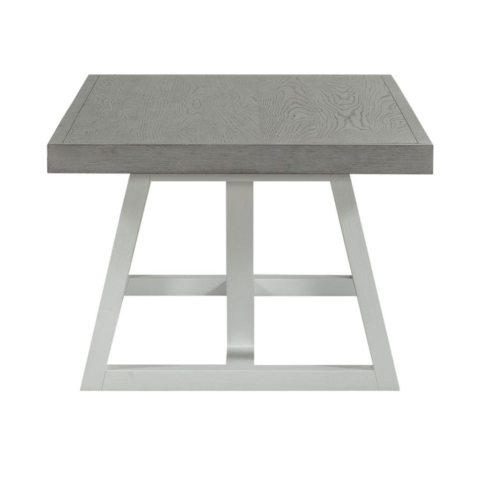 Liberty Furniture Palmetto Heights Rectangular Cocktail Table in Shell White & Driftwood - Furniture 4 Less (Jacksonville, NC)