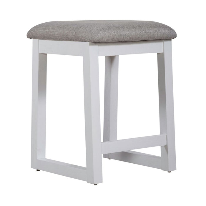 Liberty Furniture Palmetto Heights Upholstered Swivel Stool in Shell White & Driftwood - Furniture 4 Less (Jacksonville, NC)