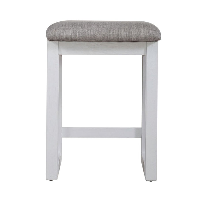 Liberty Furniture Palmetto Heights Upholstered Swivel Stool in Shell White & Driftwood - Furniture 4 Less (Jacksonville, NC)