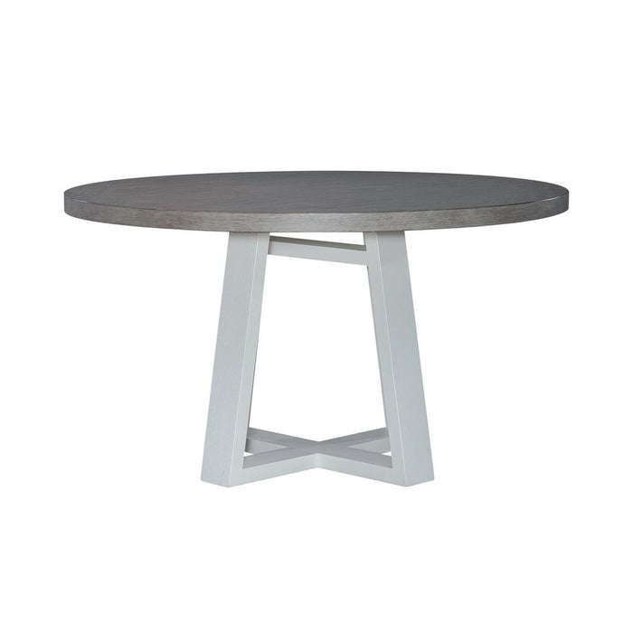 Liberty Furniture Palmetto Heights Round Pedestal Table in Two-Tone - Furniture 4 Less (Jacksonville, NC)