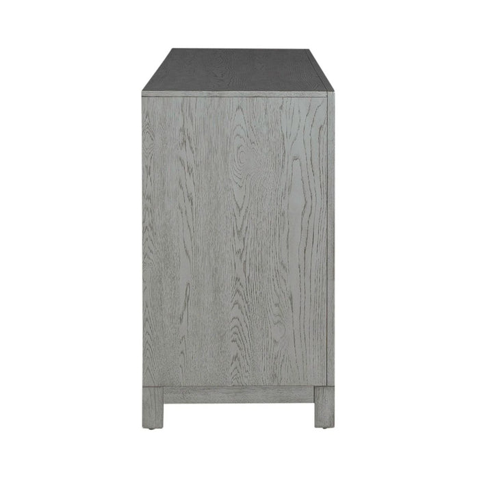 Liberty Furniture Palmetto Heights 78 Inch TV Console in Shell White/ Driftwood - Furniture 4 Less (Jacksonville, NC)