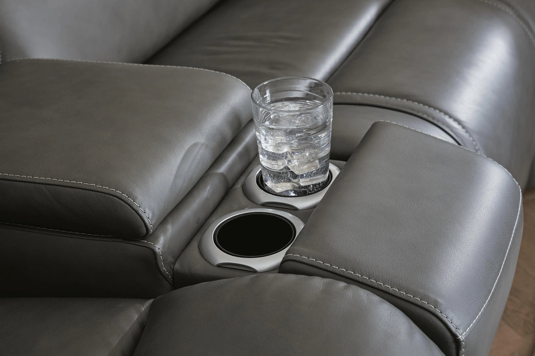 5Z - Pittson Power Reclining Sectional Loveseat with Console