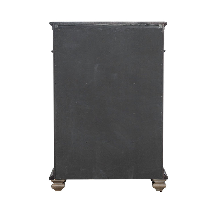 Carlisle Court 5 Drawer Chest in Chestnut with Dusty Wax - Furniture 4 Less (Jacksonville, NC)