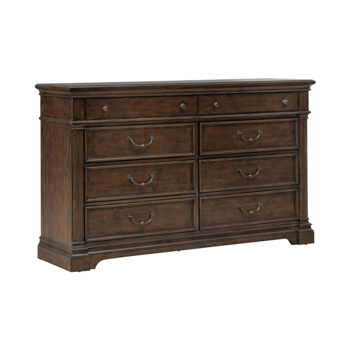 Arden Road 8 Drawer Dresser in Satin Cherry - Furniture 4 Less (Jacksonville, NC)