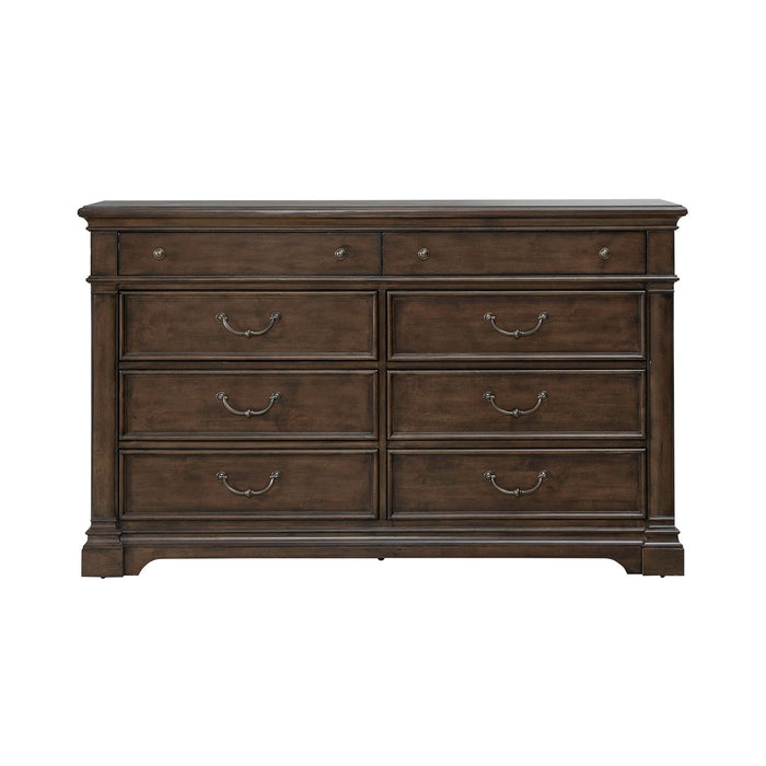 Arden Road 8 Drawer Dresser in Satin Cherry - Furniture 4 Less (Jacksonville, NC)