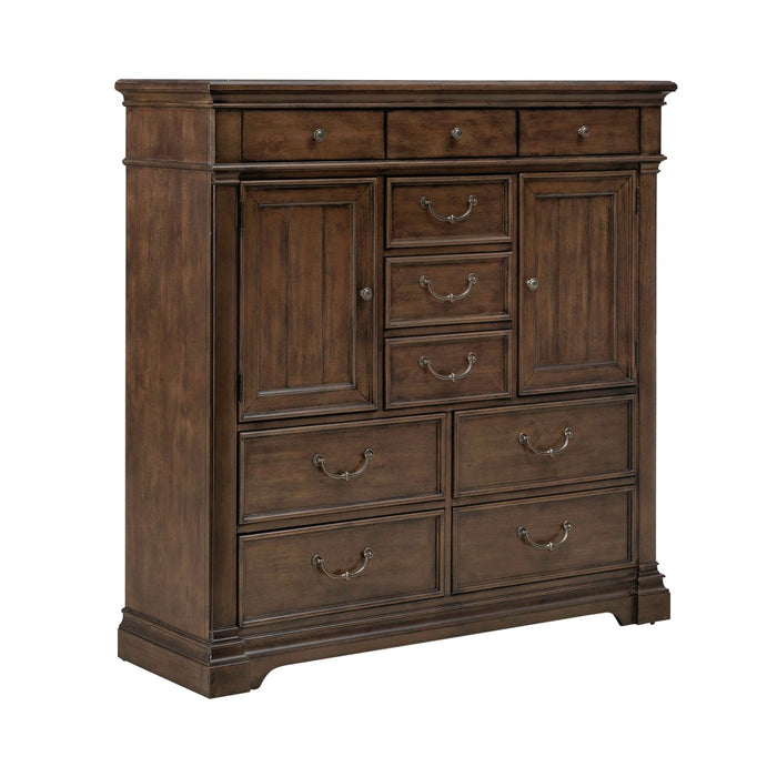 Arden Road 2 Door 10 Drawer Chest in Satin Cherry - Furniture 4 Less (Jacksonville, NC)
