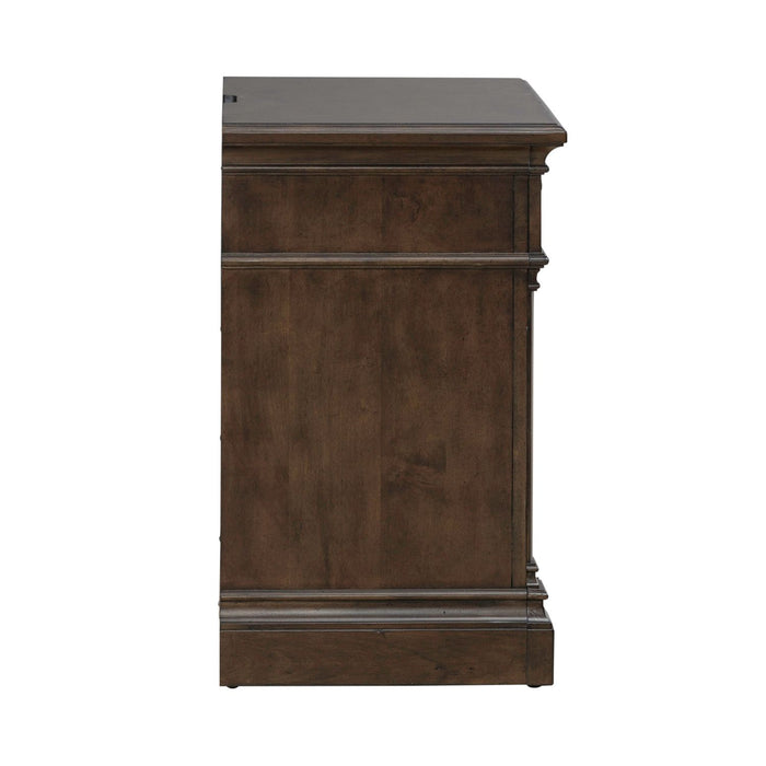 Arden Road Nightstand with Charging Station in Satin Cherry - Furniture 4 Less (Jacksonville, NC)