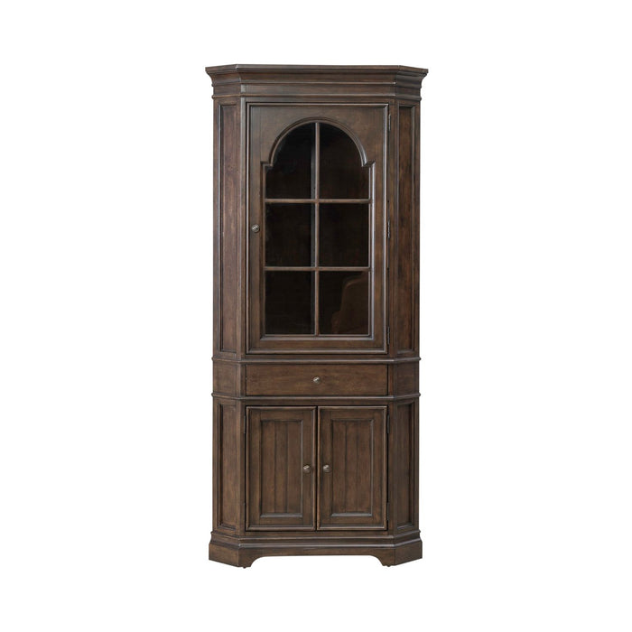 Arden Road Corner Cabinet in Satin Cherry - Furniture 4 Less (Jacksonville, NC)