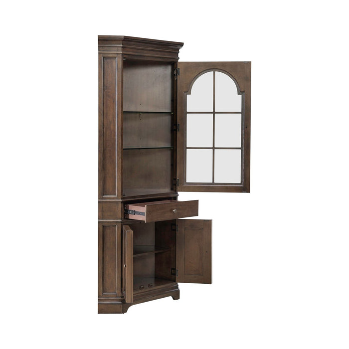 Arden Road Corner Cabinet in Satin Cherry - Furniture 4 Less (Jacksonville, NC)