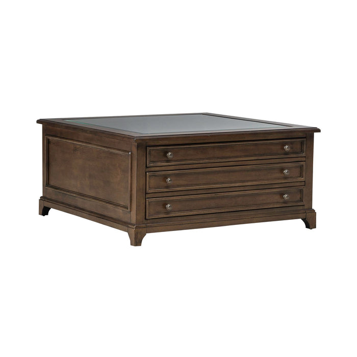 Arden Road Square Collector Cocktail Table in Satin Cherry - Furniture 4 Less (Jacksonville, NC)