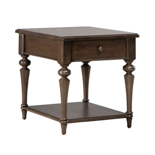 Arden Road Drawer End Table in Satin Cherry - Furniture 4 Less (Jacksonville, NC)