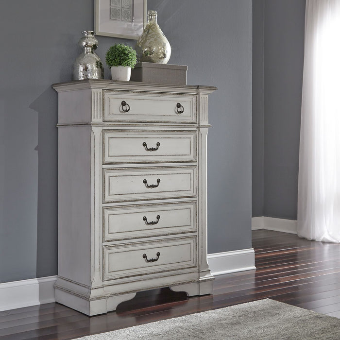 Abbey Park King California Sleigh Bed, Dresser & Mirror, Chest, Night Stand - Furniture 4 Less (Jacksonville, NC)