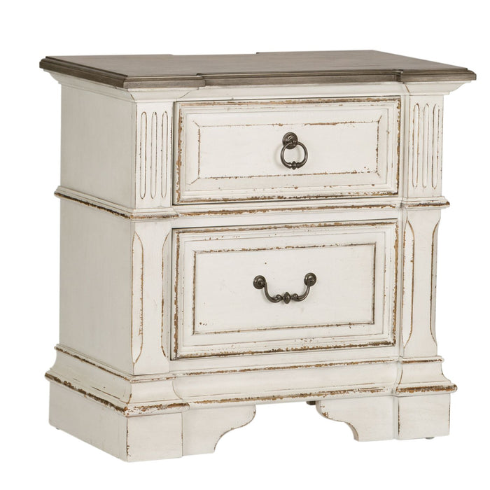 Abbey Park King Uph Sleigh Bed, Dresser & Mirror, Chest, Night Stand - Furniture 4 Less (Jacksonville, NC)