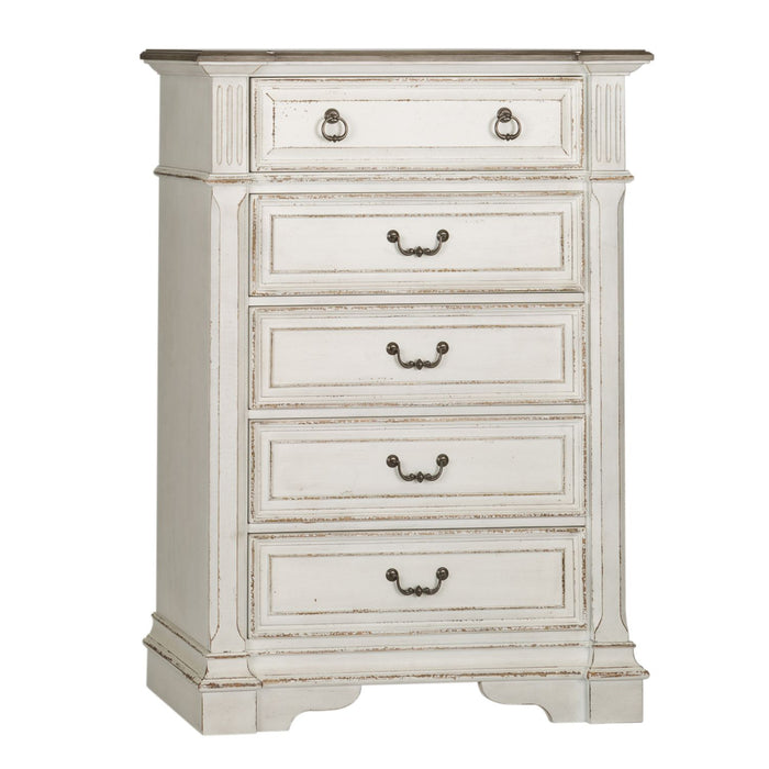 Abbey Park Queen Uph Sleigh Bed, Dresser & Mirror, Chest, Night Stand - Furniture 4 Less (Jacksonville, NC)