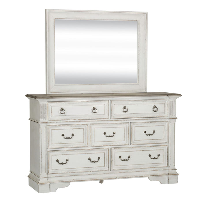Abbey Park Queen Uph Sleigh Bed, Dresser & Mirror, Night Stand - Furniture 4 Less (Jacksonville, NC)