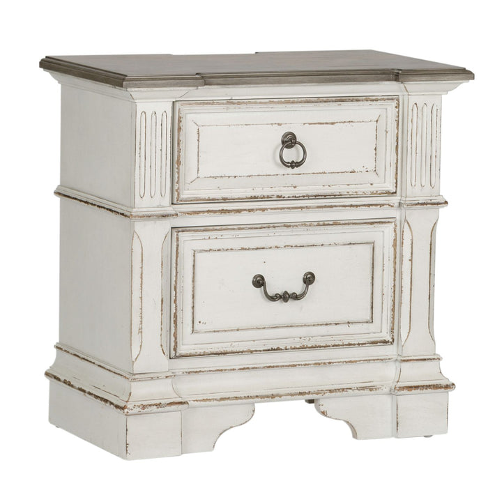 Abbey Park Queen Uph Sleigh Bed, Dresser & Mirror, Night Stand - Furniture 4 Less (Jacksonville, NC)