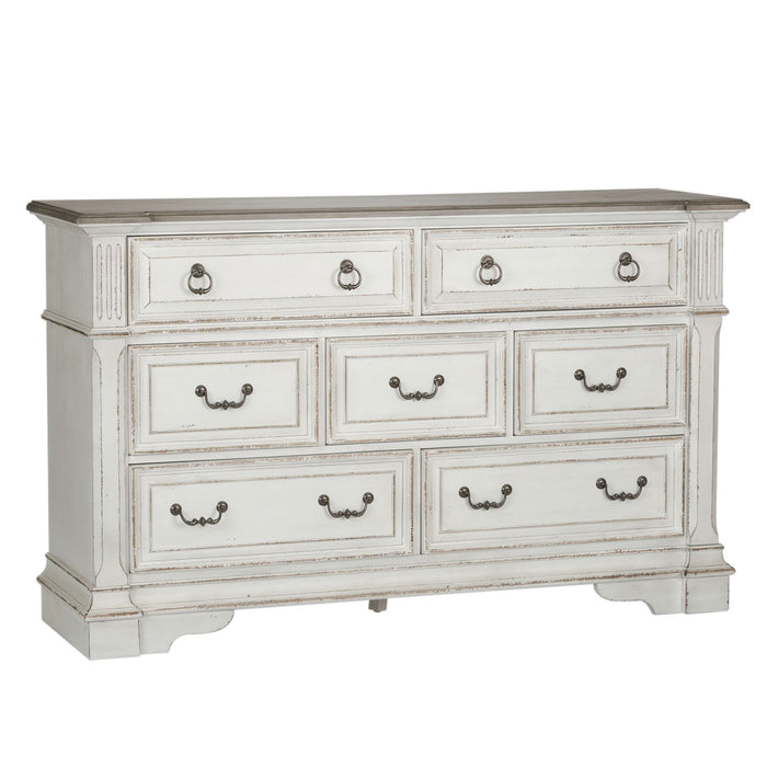 Abbey Park Drawer Dresser in Antique White - Furniture 4 Less (Jacksonville, NC)