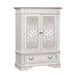 Abbey Park Mirrored Door Chest in Antique White - Furniture 4 Less (Jacksonville, NC)