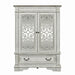 Abbey Park Mirrored Door Chest in Antique White - Furniture 4 Less (Jacksonville, NC)