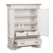 Abbey Park Mirrored Door Chest in Antique White - Furniture 4 Less (Jacksonville, NC)