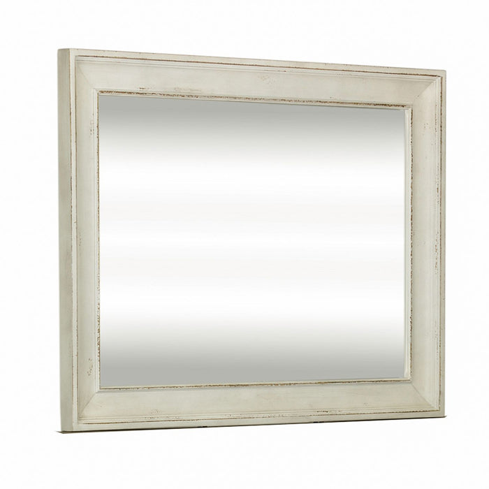 Abbey Park Mirror in Antique White - Furniture 4 Less (Jacksonville, NC)