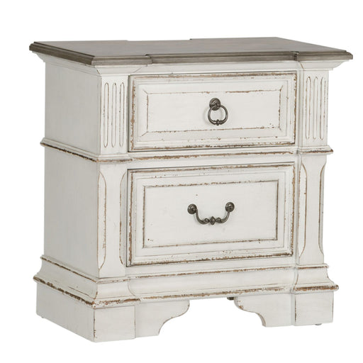 Abbey Park Drawer Nightstand in Antique White - Furniture 4 Less (Jacksonville, NC)