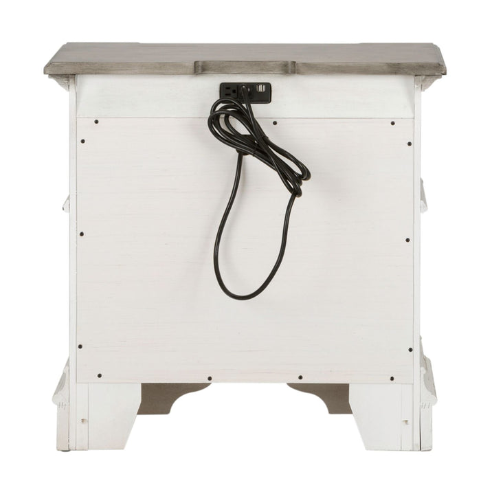 Abbey Park Drawer Nightstand in Antique White - Furniture 4 Less (Jacksonville, NC)