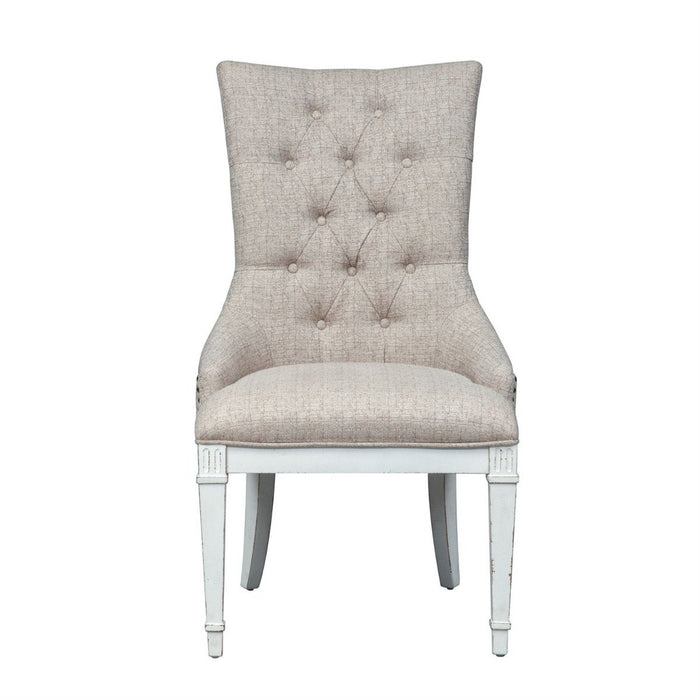Liberty Furniture Abbey Park Hostess Chair in Antique White (Set of 2) - Furniture 4 Less (Jacksonville, NC)