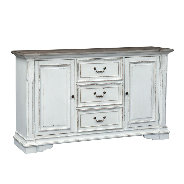 Abbey Park Buffet in Antique White - Furniture 4 Less (Jacksonville, NC)
