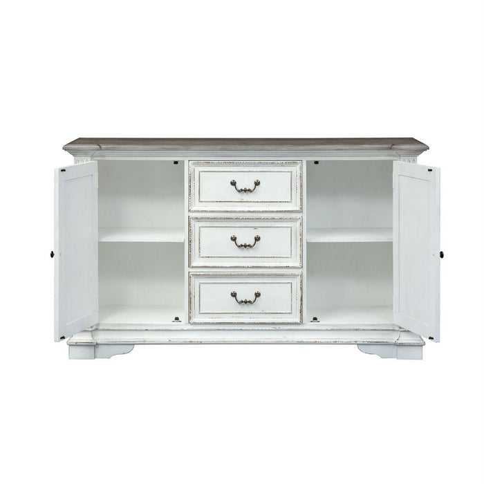 Liberty Furniture Abbey Park Buffet in Antique White - Furniture 4 Less (Jacksonville, NC)