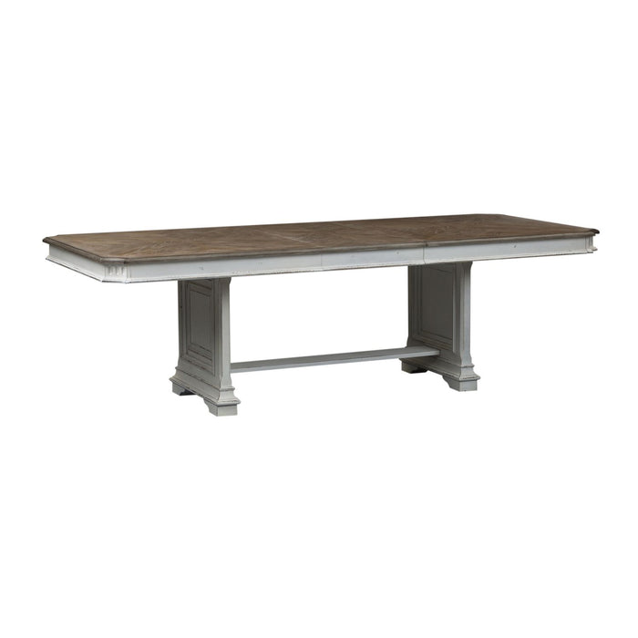 Abbey Park 5 Piece Trestle Table Set - Furniture 4 Less (Jacksonville, NC)