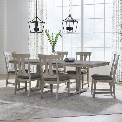 Hallendale 7 Piece Trestle Table Set image