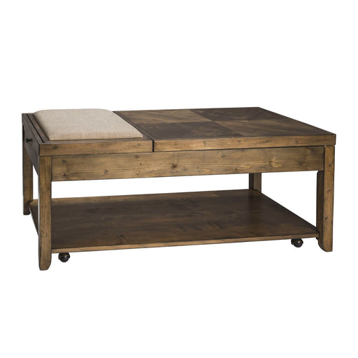 Mitchell Cocktail Table in Brown - Furniture 4 Less (Jacksonville, NC)