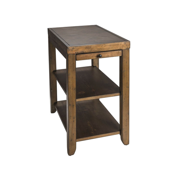 Mitchell Chairside Table in Brown - Furniture 4 Less (Jacksonville, NC)