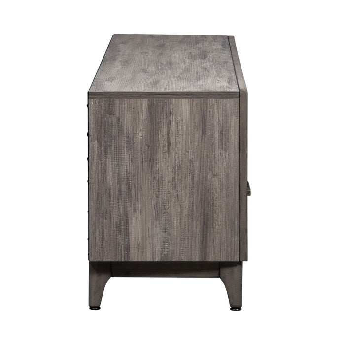Mercury 62 Inch TV Console in Driftwood Gray - Furniture 4 Less (Jacksonville, NC)