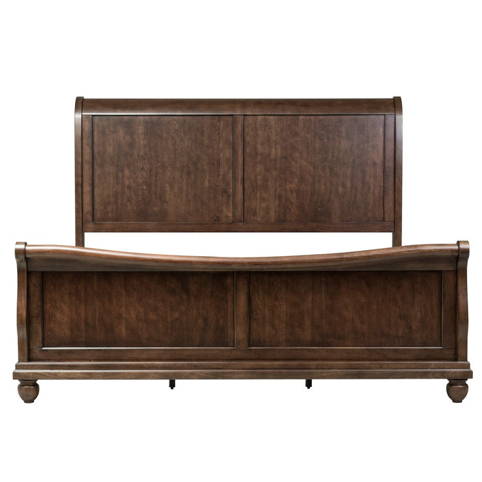 Rustic Traditions King California Sleigh Bed, Dresser & Mirror, Chest, Night Stand - Furniture 4 Less (Jacksonville, NC)