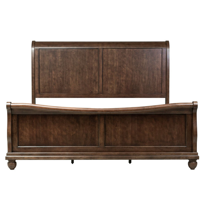 Rustic Traditions King Sleigh Bed, Dresser & Mirror, Chest - Furniture 4 Less (Jacksonville, NC)