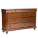 Rustic Traditions 8 Drawer Dresser in Rustic Cherry - Furniture 4 Less (Jacksonville, NC)
