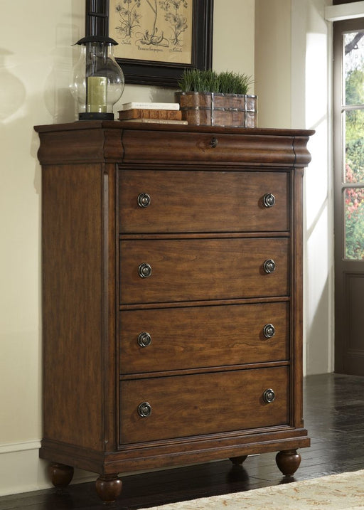 Liberty Furniture Rustic Traditions 5 Drawer Chest in Rustic Cherry - Furniture 4 Less (Jacksonville, NC)